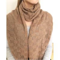 N1712 Twisted Hem Checkerboard Lace Scarf